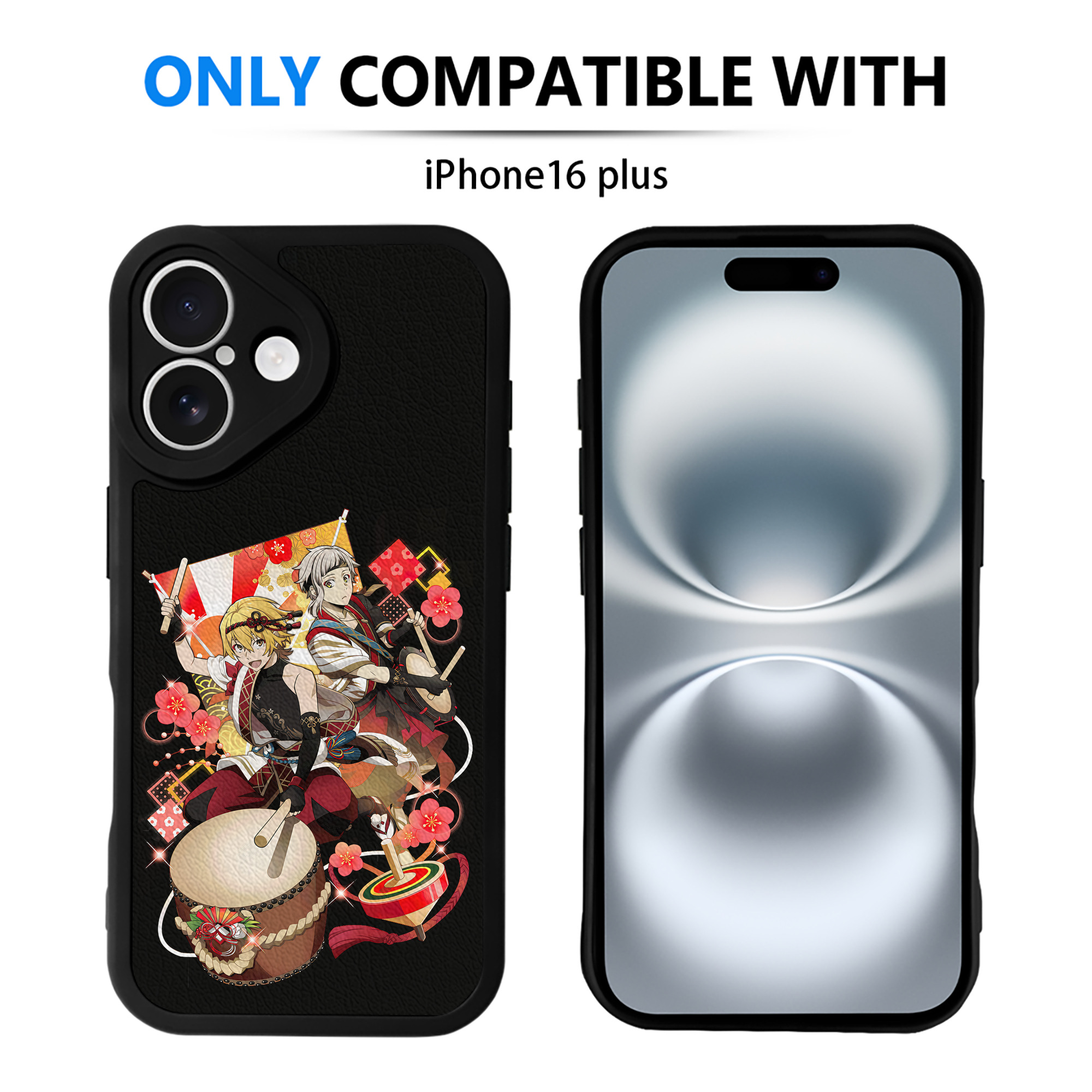 （画像用） 文豪ストレイドッグス Bungo Stray Dogs 【iPhone 16シリーズ対応】シリコンスマホケース（レザー調） 材質：シリコン